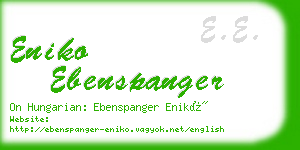 eniko ebenspanger business card